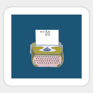 Write On Vintage Typewriter Sticker